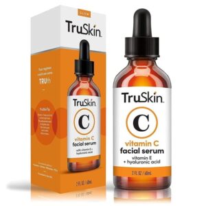 TruSkin Vitamin C Serum – Anti Aging Facial Serum with Vitamin C, Hyaluronic Acid, Vitamin E & More – Brightening Serum for Dark Spots, Even Skin Tone, Eye Area, Fine Lines & Wrinkles, 2 Fl Oz