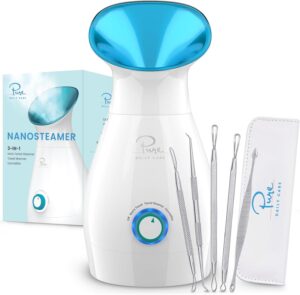 NanoSteamer Large 3-in-1 Nano Ionic Facial Steamer with Precise Temp Control